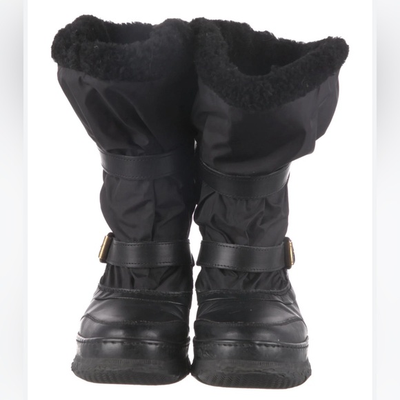 Burberry Sport real shearling nylon leather trim boots rubber sole size 40 9 euc - Picture 3 of 16